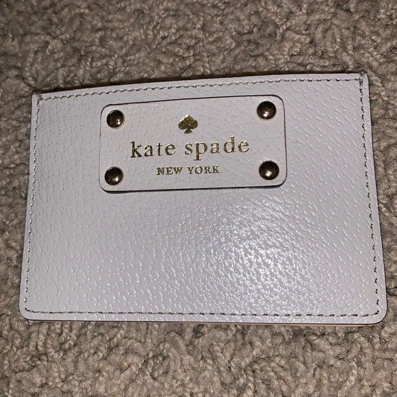 kate spade Accessories - Kate Spade Gray Leather Card Holder